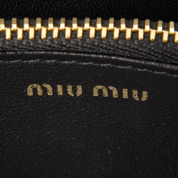 MIU MIU Long Wallet Black Matelasse - Picture 4 of 5